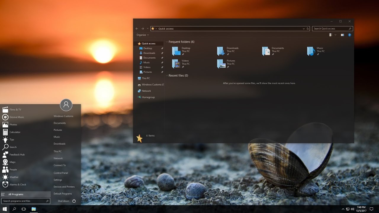 dark desktop themes windows 7